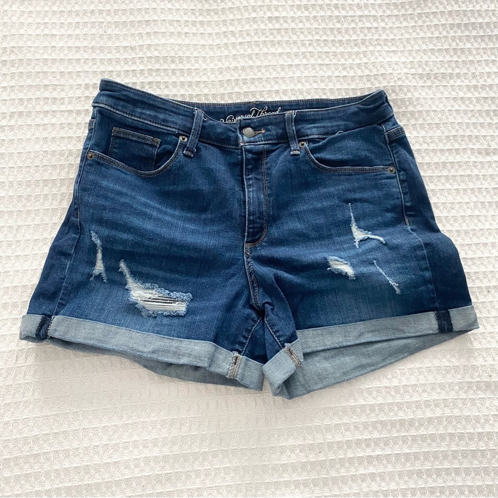 Universal Thread Dark Blue Distressed Jean Shorts